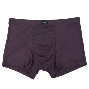 卡杜夫 男士莫代尔纯色平角短裤2210肥佬内裤1023加肥加大大红色