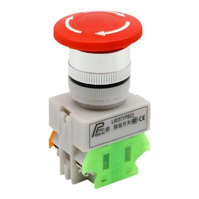 蘑菇头带自锁紧停紧急按钮开关LAY37 SAY7 PBC Y090-11ZS急停按钮