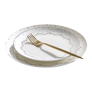 单个吃饭碗轻奢高级感骨瓷餐具新中式陶瓷菜盘碟精致家用乔迁套装