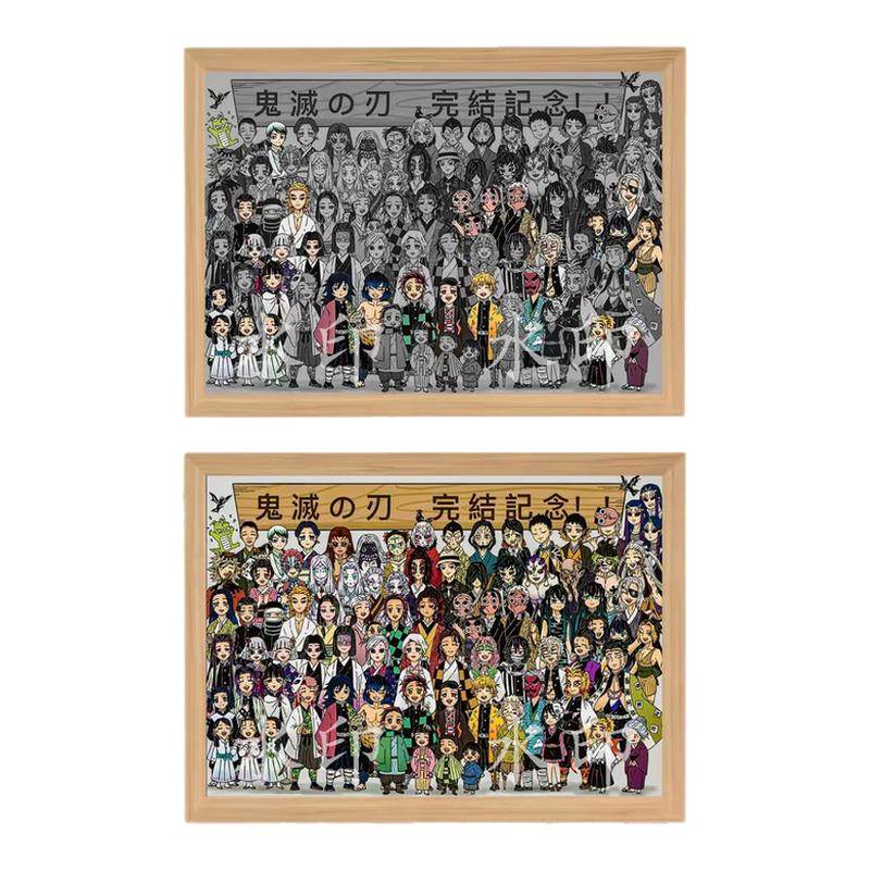 鬼灭之刃灯光画周边炭治郎灯光画宿舍摆台充电房间动漫相框小夜灯