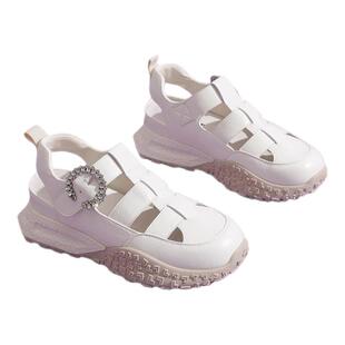 星期六厚底增高罗马凉鞋女鞋2025夏季新款魔术贴运动小白鞋休闲鞋