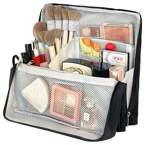 化妆包立式分区大容量刷子化妆品收纳包2025新款旅行便携洗漱包
