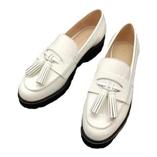 赵露思同款SW厚底流苏乐福鞋女英伦风小皮鞋平跟圆头春夏真皮女鞋