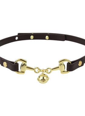 甜酷马衔扣皮质choker项圈