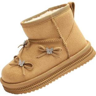 巴拉巴拉童鞋儿童雪地靴女童棉靴加厚加绒宝宝2025新冬季靴子防滑