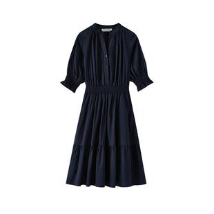 【自营】Marc O'Polo【商场同款】纯棉新中式司马克腰中袖连衣裙