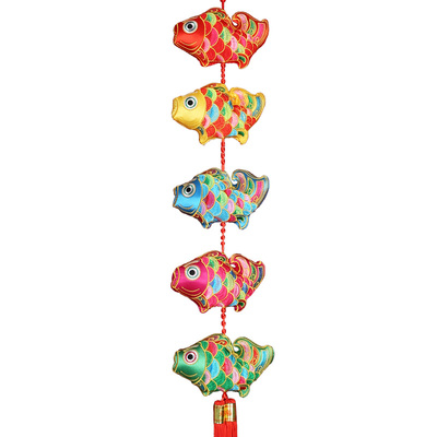 福春来双面刺绣鱼挂饰室内挂件