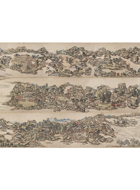 驿墨阁原祁辋川图卷山水风景画