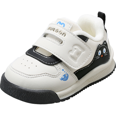 牧童学步鞋冬季加绒卡通面包鞋