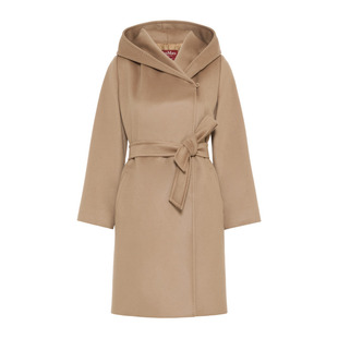 【秋冬新降】MaxMara 26新品女装羊毛长袍连帽大衣6016096106