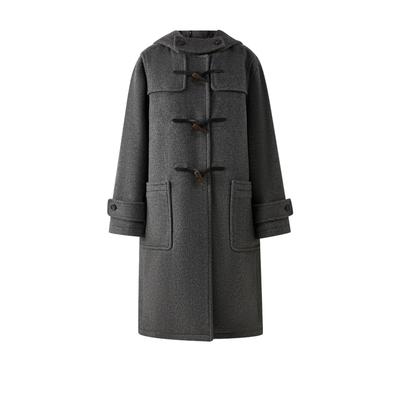 ELAND毛呢外套100%绵羊毛连帽