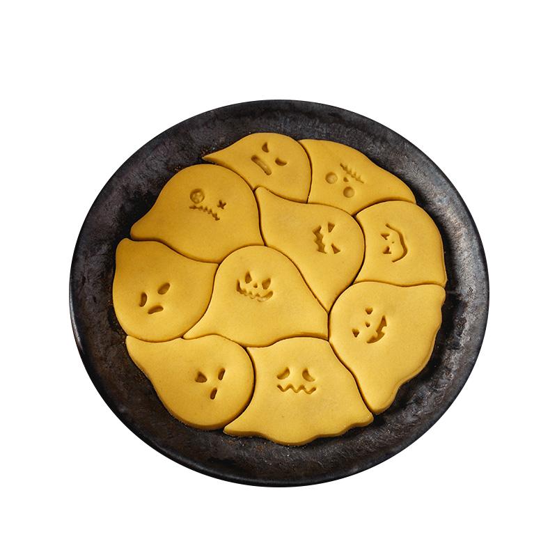 卡通幽灵拼图饼干模具 万圣节曲奇翻糖切模套装新手烘焙工具包邮