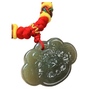 和田玉玉锁吊坠平安锁颈饰黄口老坑料宝宝百日宴周岁新年送礼物