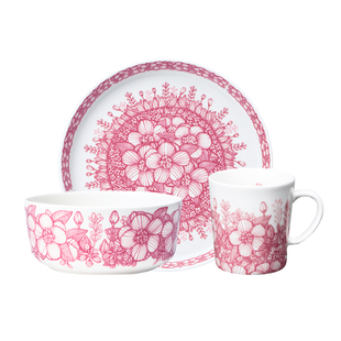 芬兰arabia胡薇拉陶瓷餐具盘子碗马克杯水杯家用釉中彩结婚礼物