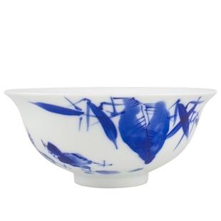 景德镇饭碗家用手绘釉下五彩高温瓷碗餐具高岭土高白泥中式正德碗