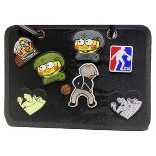 真爱粉篮球练习生刺绣魔术贴鸡你太美搞怪PVC橡胶士气徽章背包贴