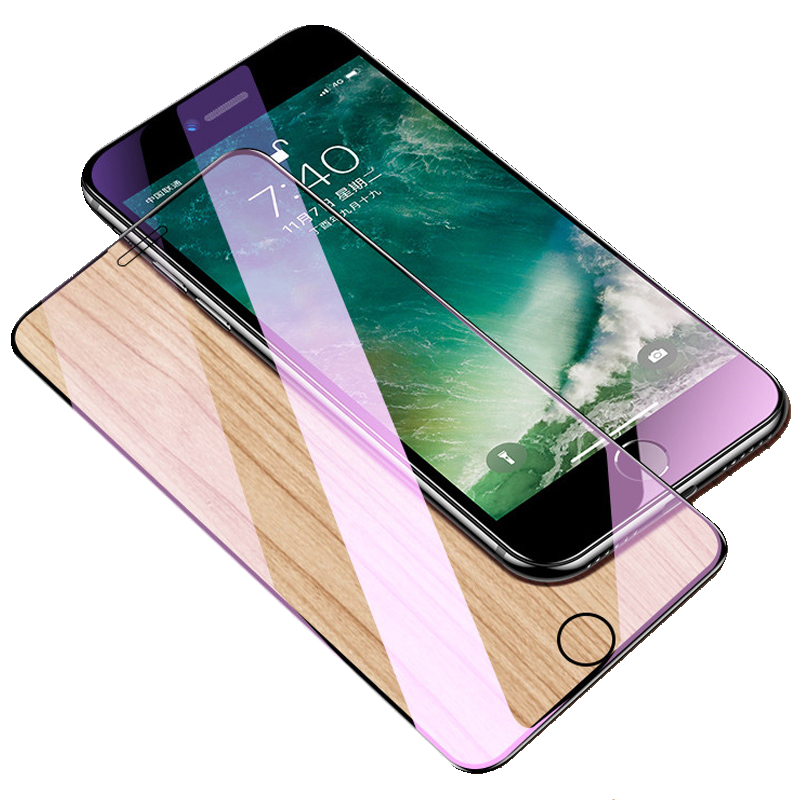 适用苹果8钢化膜苹果7plus手机膜iphone全屏覆盖8无白边7全包6防摔s高清plus防蓝光se防窥偷看2保护贴膜3黑边