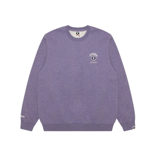 Aape旗舰店男装秋冬爱心猿人徽章简约潮流薄绒圆领卫衣C357XBP