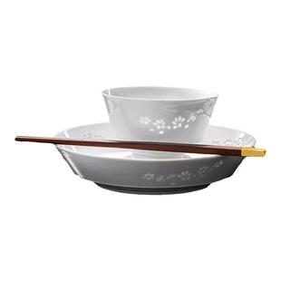 富玉景德镇陶瓷餐具纯白中式玲珑瓷碗盘家用套装乔迁新居礼物高端