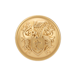 PINGGUOWU 日本进口黄铜钮扣真金电镀扣子徽章图案高定西装大衣扣