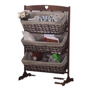 实木置物架落地多层收纳架家用储物架子客厅卧室多功能玩具整理架