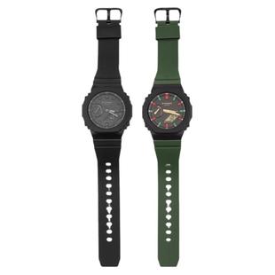 适用卡西欧ga2100表带柔软硅胶Casio gm2100手表带Gshock手表配件