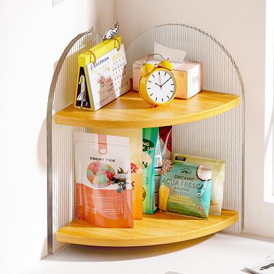 桌面置物架桌上办公桌飘窗弧形零食飘窗转角餐桌小摆件电脑桌神器