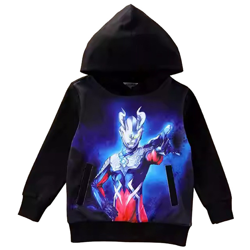 戴拿奥特曼卫衣男童春款2025新款赛罗儿童衣服衣服童装连帽外套薄