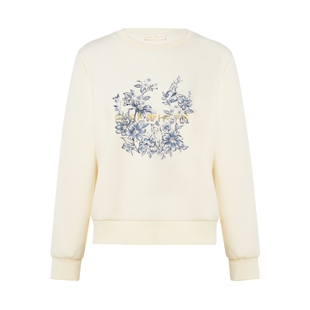 ELSEWHERE珂思【商场同款】长绒棉文艺提花卫衣女上衣秋季新款