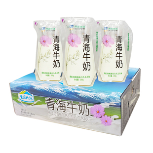 青海牛奶 青藏牧场格桑花透明袋纯牛乳高原奶源网红牛奶200克16袋