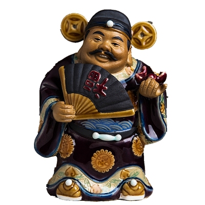 石湾中式风陶瓷财神爷福禄寿三星