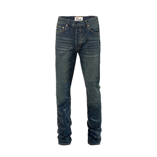 Viavitsoe鬼爪蓝胶深蓝树脂刷蜡牛仔裤