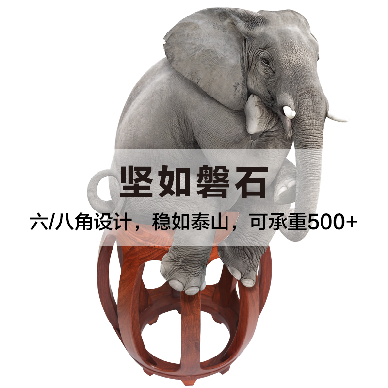 红木鼓凳仿古中式实木圆凳花梨鼓墩酸枝木坐墩古筝凳客厅茶几矮凳