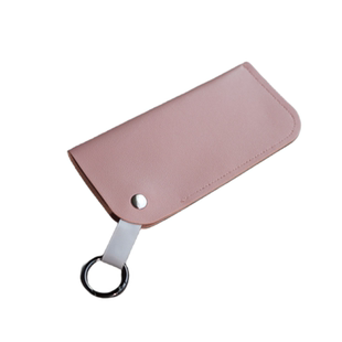 纯色皮革便携式防压墨镜盒皮眼镜袋简约挂环太阳镜盒近视镜收纳盒