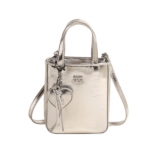 银色包包女式2025新款外出小拎包高级感红色单肩包夏天斜挎手机包