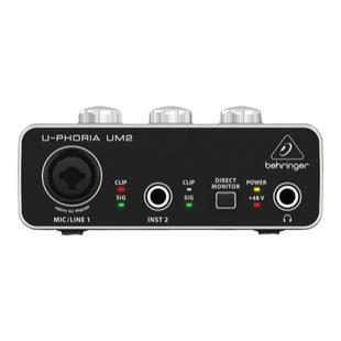 Behringer 百灵达 UM2 两进两出 USB外置声卡 录音 配音编曲 直播