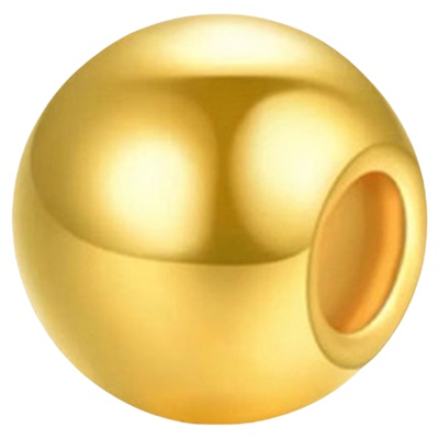 金定宝【B】足金999古法金珠黄金散珠DIY配件光珠手串两世欢串珠