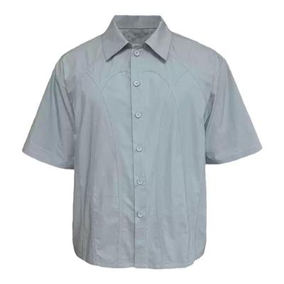 JCAESARpolo领短袖栅栏衬衫