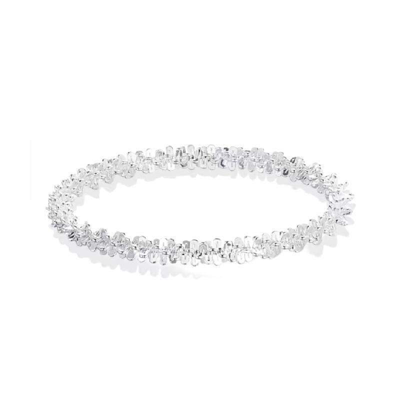 中国黄金珍尚银满天星纯银素圈自律戒指女轻奢高级感小众尾戒S925