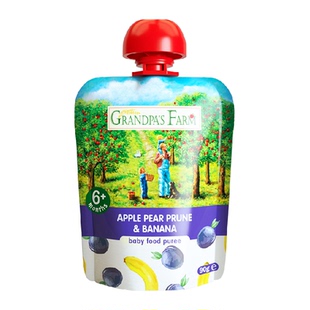 爷爷的农场婴幼儿童辅食原装进口西梅香蕉水果泥