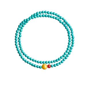 【自营】daisy beauty绿松石手串小米珠3mm手链女南红蜜蜡转运珠