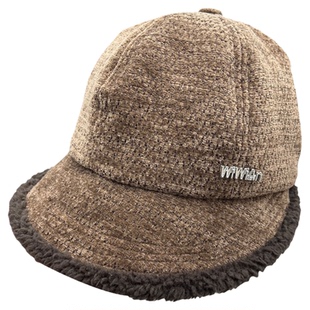 保暖毛绒渔夫帽女款2025新款冬季骑行防风护耳帽百搭显脸小鸭舌帽