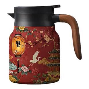 大容量保温壶316不锈钢焖茶壶简约家用茶水分离闷泡开水壶保暖瓶