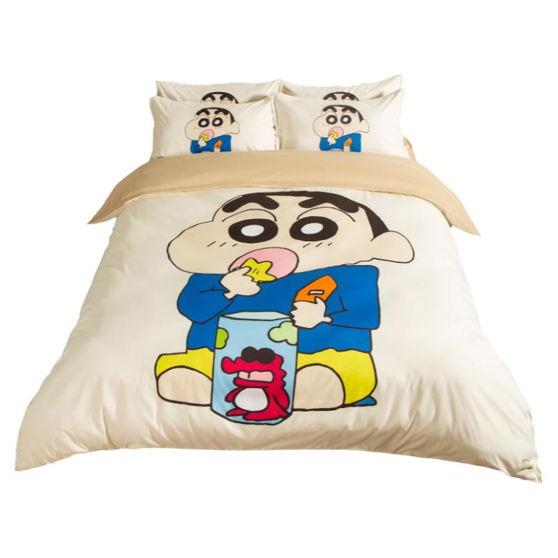 蜡笔小新卡通风动漫3件套床品