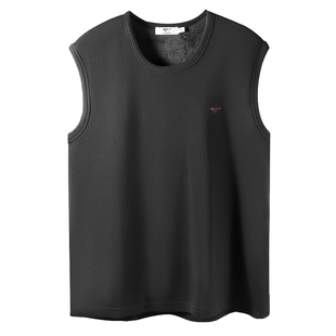 七匹狼保暖背心男士秋冬季羊毛加绒加厚中年保暖内衣上衣套装男款