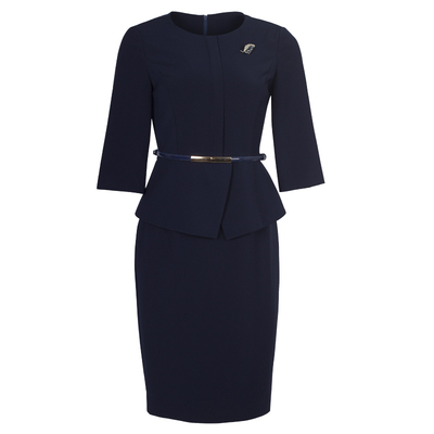 夏女士连衣裙裙子收腰修身ol显瘦