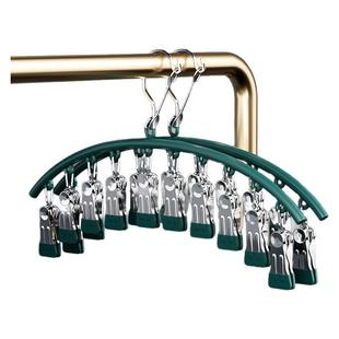 不锈钢袜夹多夹子衣架无痕晾袜子家用晾晒架宿舍多功能晾衣神器