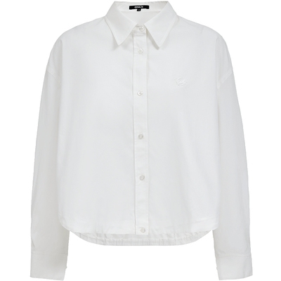 ONLY可调节底摆抽绳两穿长袖衬衫