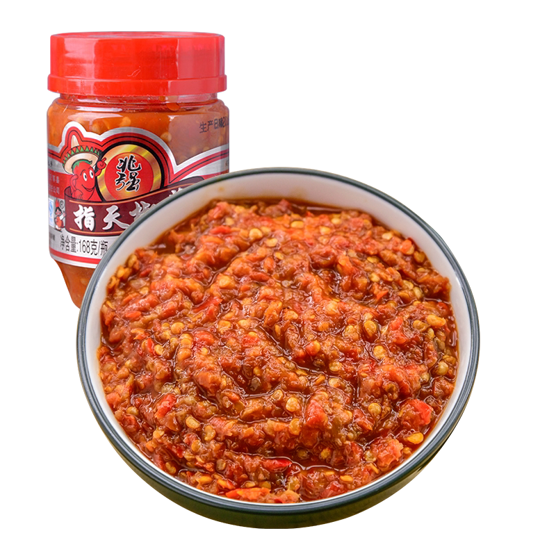 广西天等指天椒酱(山黄皮味)兆强牌剁椒酱拌面下饭辣酱兆强辣椒酱