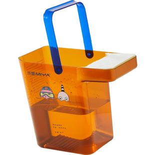 米娅多功能立式水桶美术生洗笔筒1.8L水粉画丙烯油画水桶集训写生联考涮笔桶ABS塑料笔筒送海绵